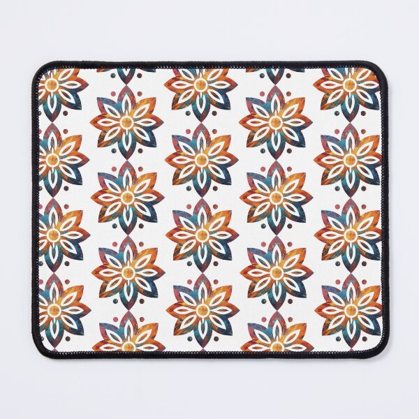 Item preview, Fiery Sunflare Bloom Geometric Flower Art designed and sold by Osmose-Studio ⭐⭐⭐⭐⭐.
