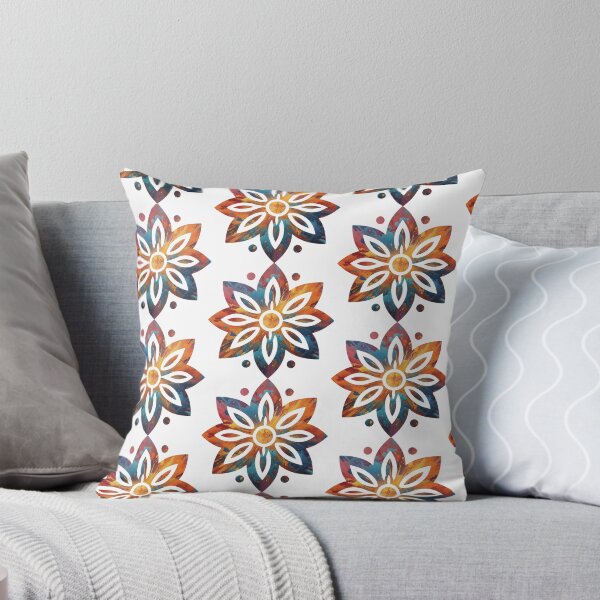 Item preview, Fiery Sunflare Bloom Geometric Flower Art designed and sold by Osmose-Studio ⭐⭐⭐⭐⭐.