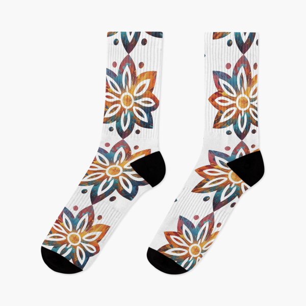 Item preview, Fiery Sunflare Bloom Geometric Flower Art designed and sold by Osmose-Studio ⭐⭐⭐⭐⭐.
