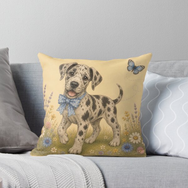Item preview, Great Dane Puppy Dog Floral Baby Nursery Room designed and sold by DogGonePeople.