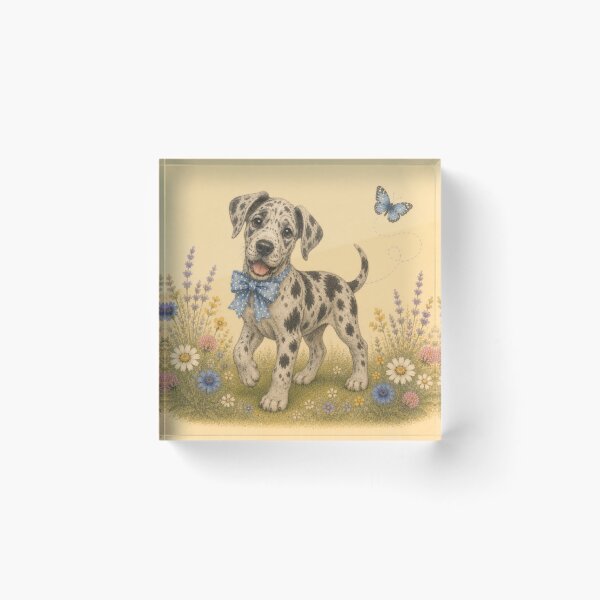 Item preview, Great Dane Puppy Dog Floral Baby Nursery Room designed and sold by DogGonePeople.