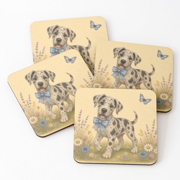Item preview, Great Dane Puppy Dog Floral Baby Nursery Room designed and sold by DogGonePeople.