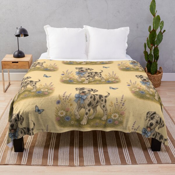 Item preview, Great Dane Puppy Dog Floral Baby Nursery Room designed and sold by DogGonePeople.