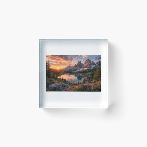 Item preview, Alpine Sunset Reflection designed and sold by souhirZa.
