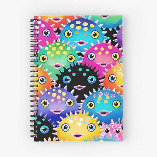 Item preview, Cute Colorful Cartoon Pufferfish Pattern designed and sold by Tammy Winand Arts.