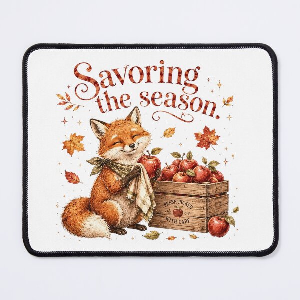 Item preview, Savoring The Season Apple Fox Autumn Harvest Aesthetic designed and sold by AQUILAKREO.