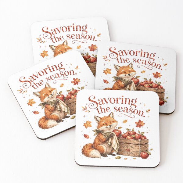 Item preview, Savoring The Season Apple Fox Autumn Harvest Aesthetic designed and sold by AQUILAKREO.