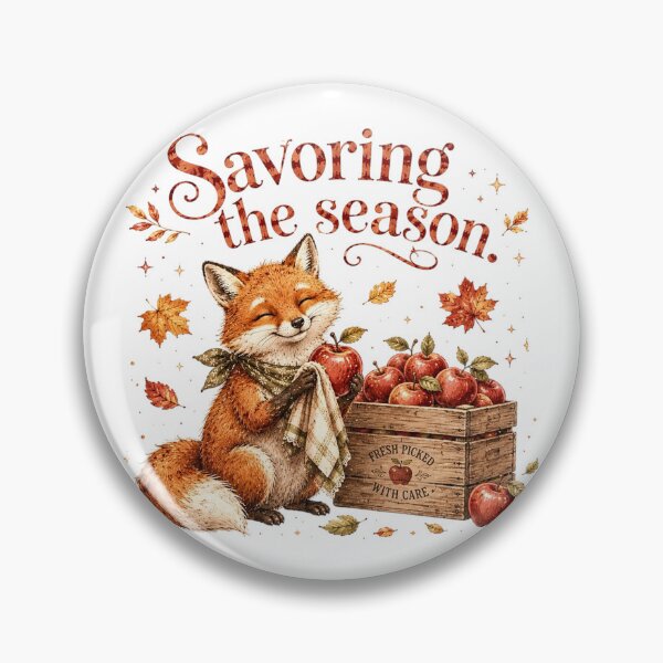 Item preview, Savoring The Season Apple Fox Autumn Harvest Aesthetic designed and sold by AQUILAKREO.