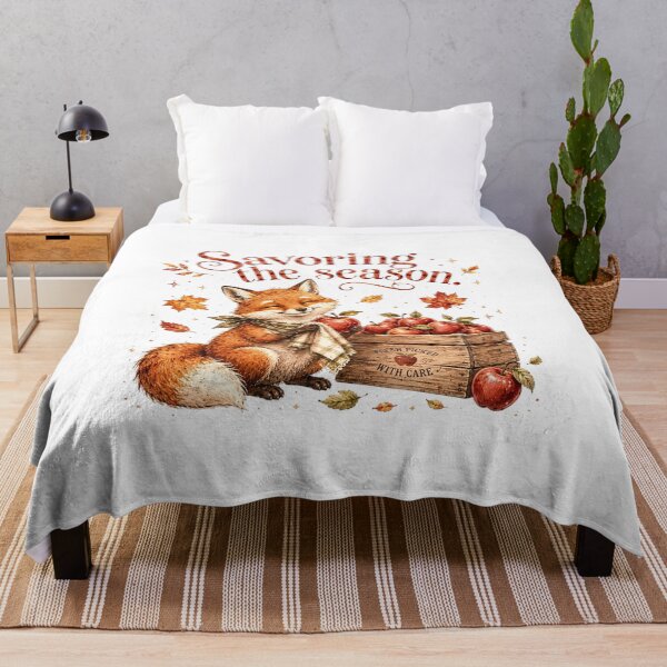 Item preview, Savoring The Season Apple Fox Autumn Harvest Aesthetic designed and sold by AQUILAKREO.