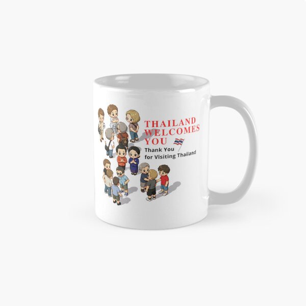 Item preview, Thailand Welcomes You Cute Chibi Tourist Greeting Graphic | Thai Culture Travel Cartoon Design designed and sold by Beeform.