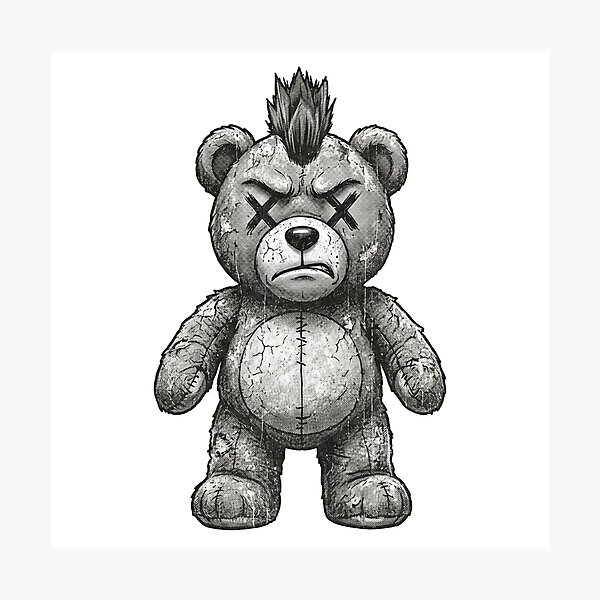 Item preview, Dead-Eye Plushie No.2: Punk Teddy Bear designed and sold by NO BEAVER NO PUNK.
