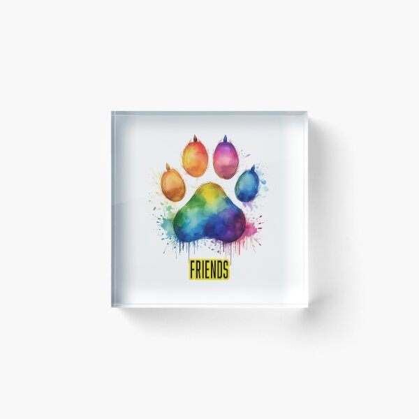 Item preview, RAINBOW DOG PAW.   FRIENDS designed and sold by BIGPIX91011.