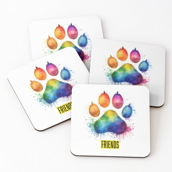 Item preview, RAINBOW DOG PAW.   FRIENDS designed and sold by BIGPIX91011.