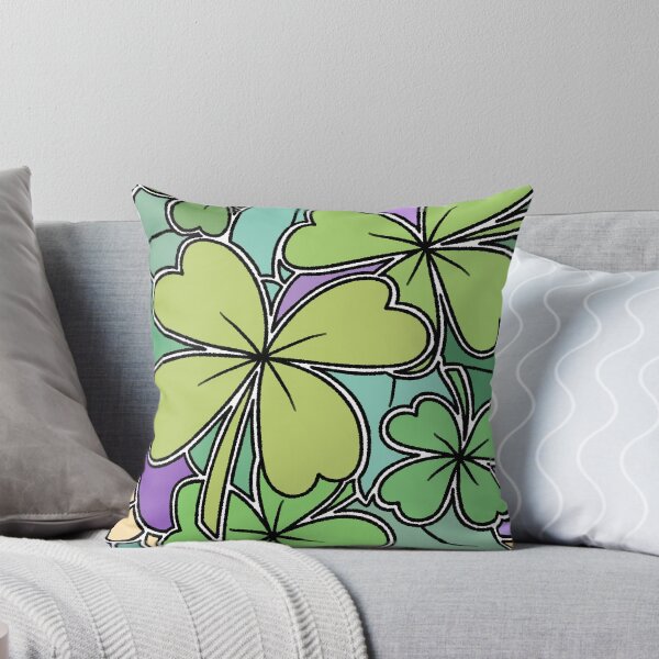 Item preview, Purple and Green Lucky Clover Pattern designed and sold by ubborn.