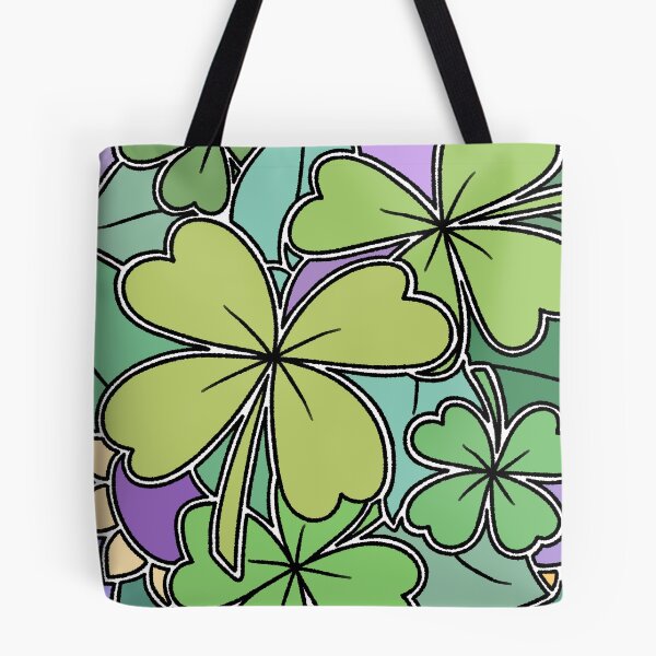 Item preview, Purple and Green Lucky Clover Pattern designed and sold by ubborn.