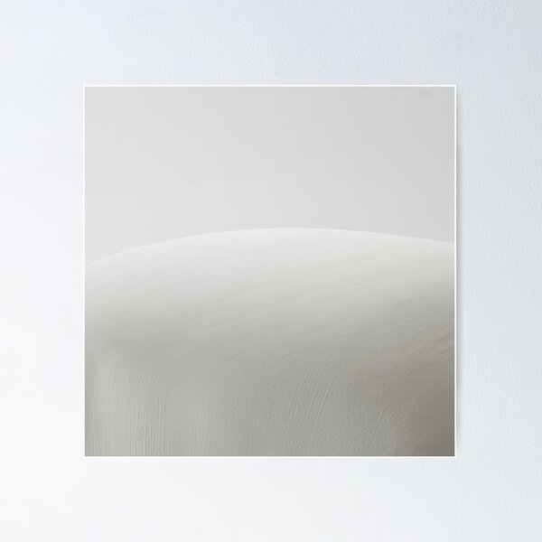 Item preview, Minimalist White Snow Curve | Soft Abstract Winter Landscape Digital Art designed and sold by Midnight Veil Designs.