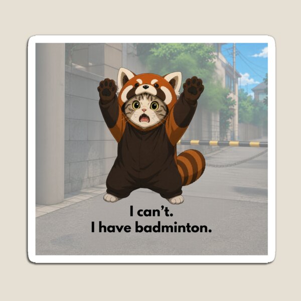 Item preview, I can't. I have badminton (panda cat) designed and sold by RunningWhiskers.