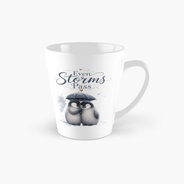 Item preview, Even Storms Pass, Cozy Penguin Couple Art, Romantic Winter Love Design designed and sold by JagrDesigns.
