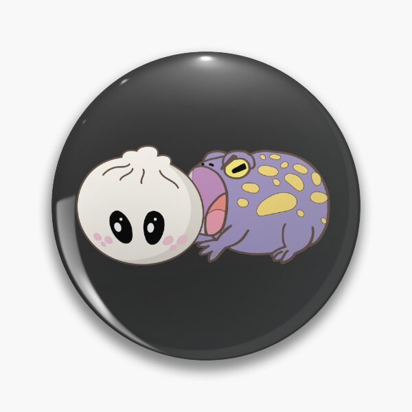 Item preview, Hungry Toad vs Giant Bao – Funny Frog Foodie Art designed and sold by SKETCHYANDGRAPHIC.