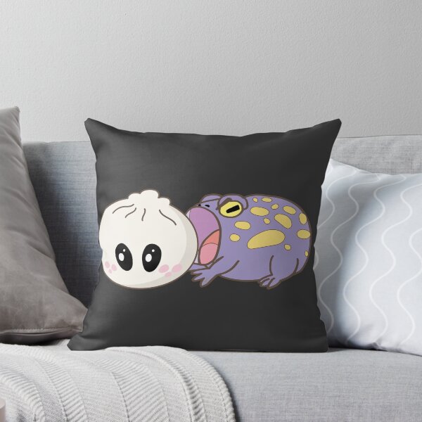 Item preview, Hungry Toad vs Giant Bao – Funny Frog Foodie Art designed and sold by SKETCHYANDGRAPHIC.