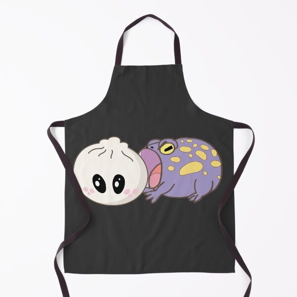 Item preview, Hungry Toad vs Giant Bao – Funny Frog Foodie Art designed and sold by SKETCHYANDGRAPHIC.