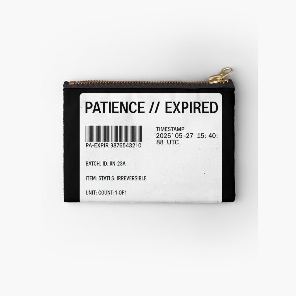 Item preview, Patience Expired Barcode Label designed and sold by krish-prints.