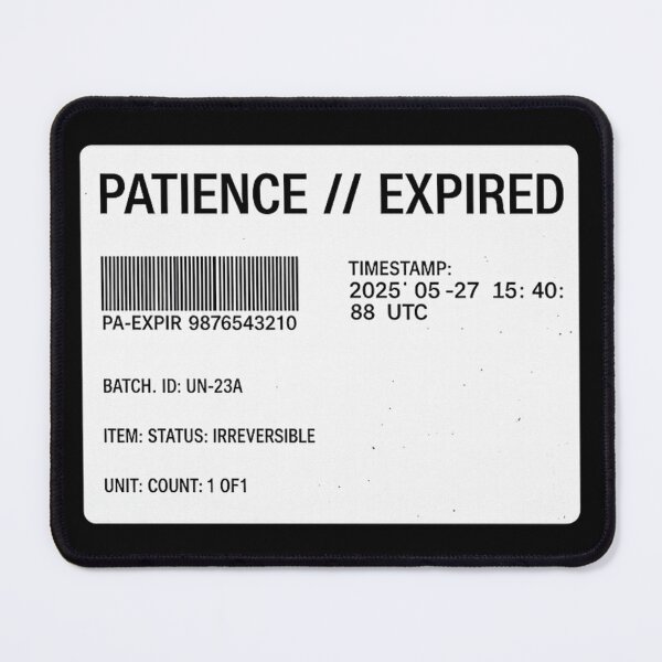 Item preview, Patience Expired Barcode Label designed and sold by krish-prints.