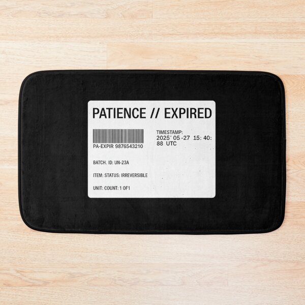 Item preview, Patience Expired Barcode Label designed and sold by krish-prints.
