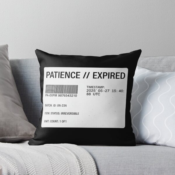 Item preview, Patience Expired Barcode Label designed and sold by krish-prints.