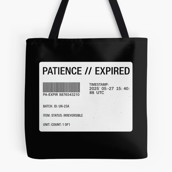 Item preview, Patience Expired Barcode Label designed and sold by krish-prints.
