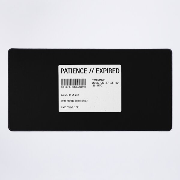 Item preview, Patience Expired Barcode Label designed and sold by krish-prints.