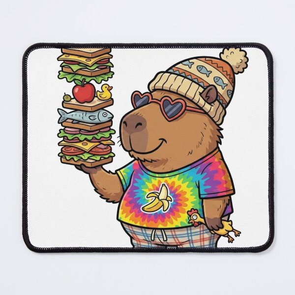 Item preview, Chill Sandwich King Capybara - Funny Meme Art designed and sold by NAHANYWAY.