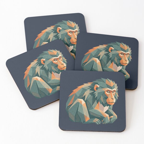 Item preview, Geometric Ape Portrait – Wall Art for Wild Animal Lovers designed and sold by bsbd-action.