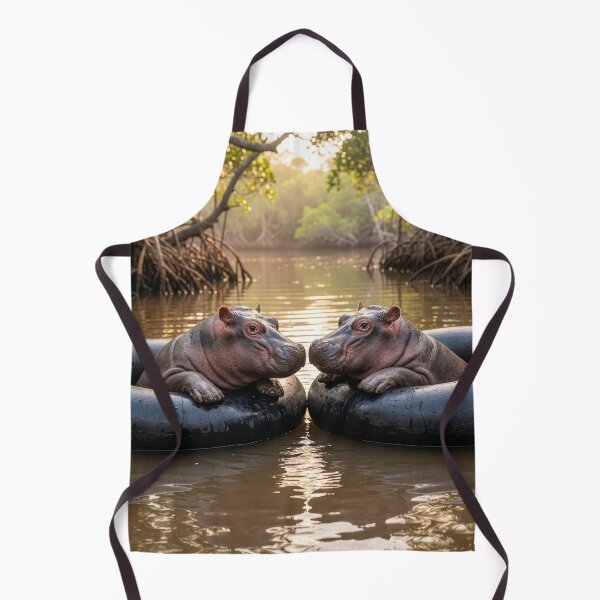 Item preview, Young Hippo Friends Enjoy a Good Float designed and sold by Tridentulus.
