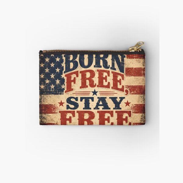 Item preview, Born Free Stay Free Vintage USA Flag  | Retro Patriotic Americana Design designed and sold by  Artistry in Motion by MADsrecreation.
