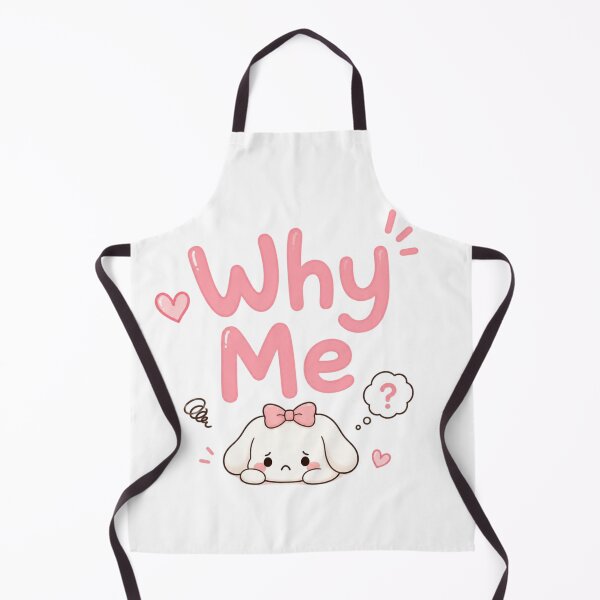 Item preview, Why Me Cute Sad Bunny Quote Sticker | Kawaii Emotional Meme Design designed and sold by Sanika arts .