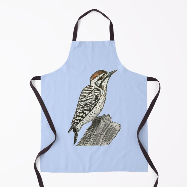 Item preview, Ladder-backed Woodpecker - simple blue background designed and sold by woodland-towers.