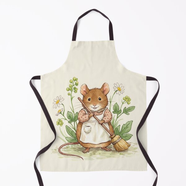 Item preview, Little Mouse Sweeping with a Broom Illustration designed and sold by Pasteltone.