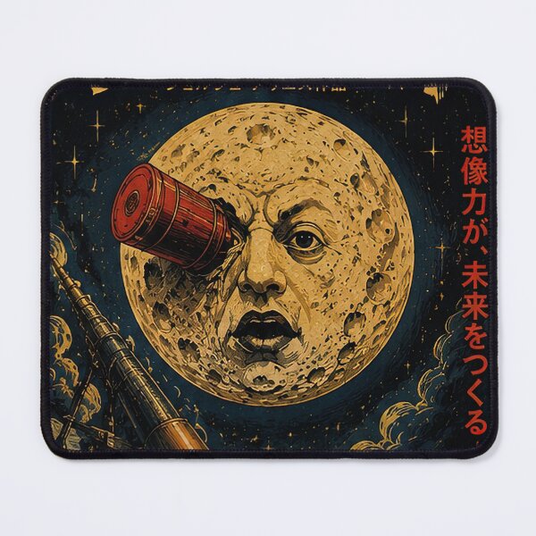Item preview, Trip to the Moon Japanese Vintage Poster designed and sold by Retr0Tshirts.