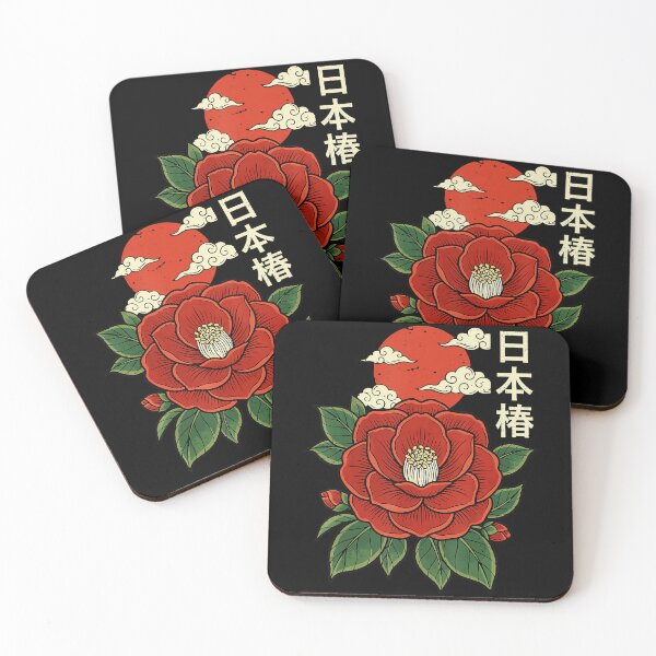 Item preview, Japanese Camellia Flower with Vintage Botanical Sun Aesthetic designed and sold by titanlevi.