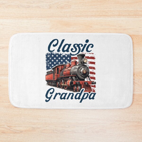Item preview, Classic Grandpa Vintage Train American Flag designed and sold by Dmetalx Art Apparel.