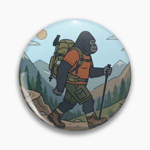 Item preview, Hiking Gorilla – Adventure Animal Art designed and sold by Dogandesighn.