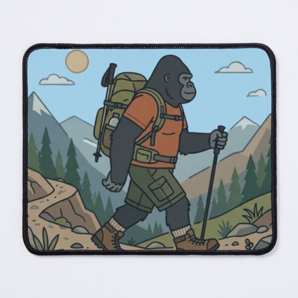 Item preview, Hiking Gorilla – Adventure Animal Art designed and sold by Dogandesighn.