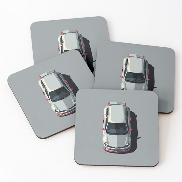 Item preview, Renault Clio V6 Renault Sport Silver Top View Vector Art designed and sold by Motorline44.