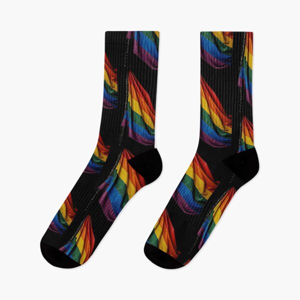 Item preview, Dramatic Rainbow Pride Flag on Black designed and sold by ZhivanCrimson.