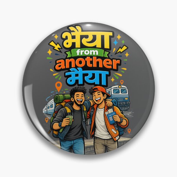 Item preview, Bhaiya from another Maiya - Travelers / Backpackers | Quirky Hindi Theme Tshirt designed and sold by freezed-frames.