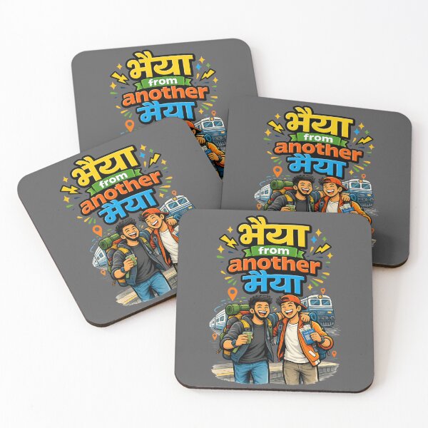 Item preview, Bhaiya from another Maiya - Travelers / Backpackers | Quirky Hindi Theme Tshirt designed and sold by freezed-frames.