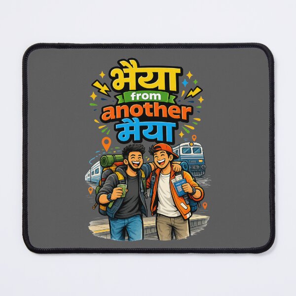 Item preview, Bhaiya from another Maiya - Travelers / Backpackers | Quirky Hindi Theme Tshirt designed and sold by freezed-frames.