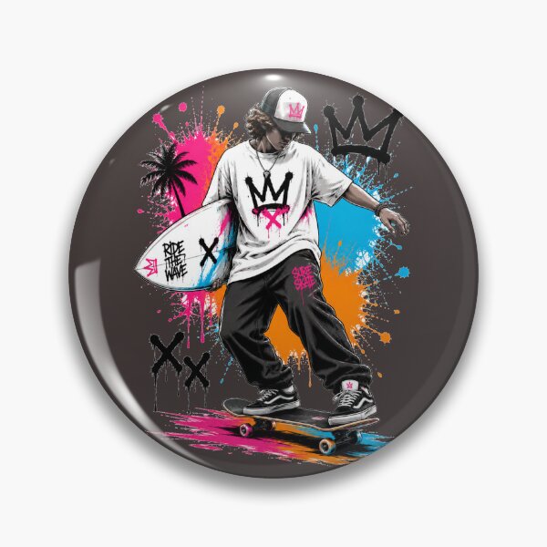 Item preview, Surf Skate Vibes Graffiti Shirt | Chill Urban Style designed and sold by Golden Era Studio.