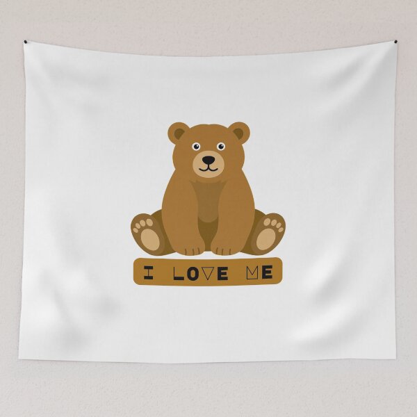 Item preview, I Love Me | Self Love Quote Design | Positive Confidence Aesthetic Bear designed and sold by Art_IN_Design.